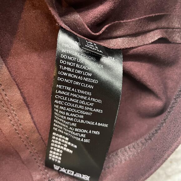 Free People Skirt Womens Small Red Rumi Ruched Faux Vegan Leather Mini Stretch - Picture 5 of 9